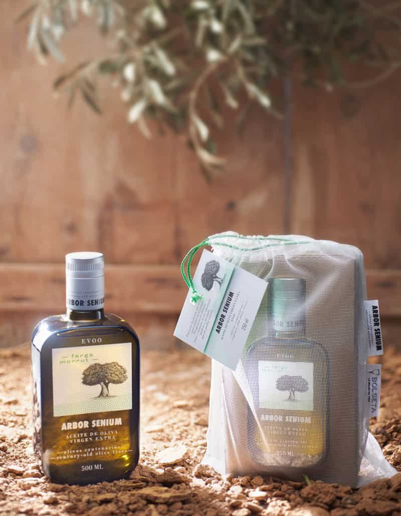 Aceite de oliva virgen extra de olivos centenarios Arbor Senium packaging de 250 ml y 500 ml